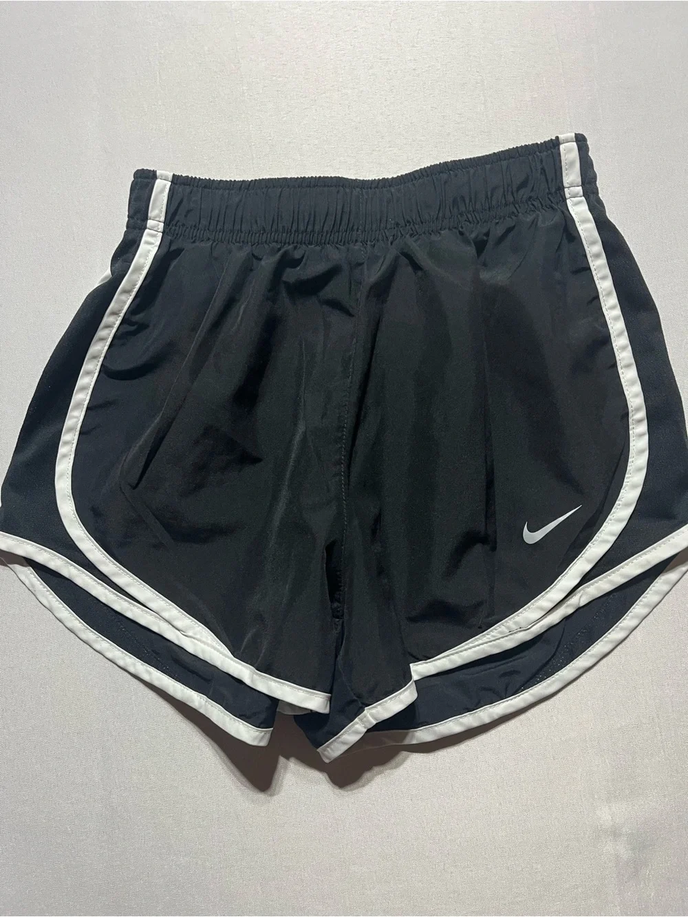 Nike Black Women's XSmall Athletic Elastic Waist Shorts with White Trim